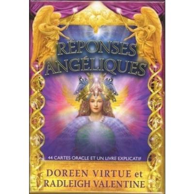 Cartes oracle Réponses angéliques : 44 cartes oracle et un livre explicatif